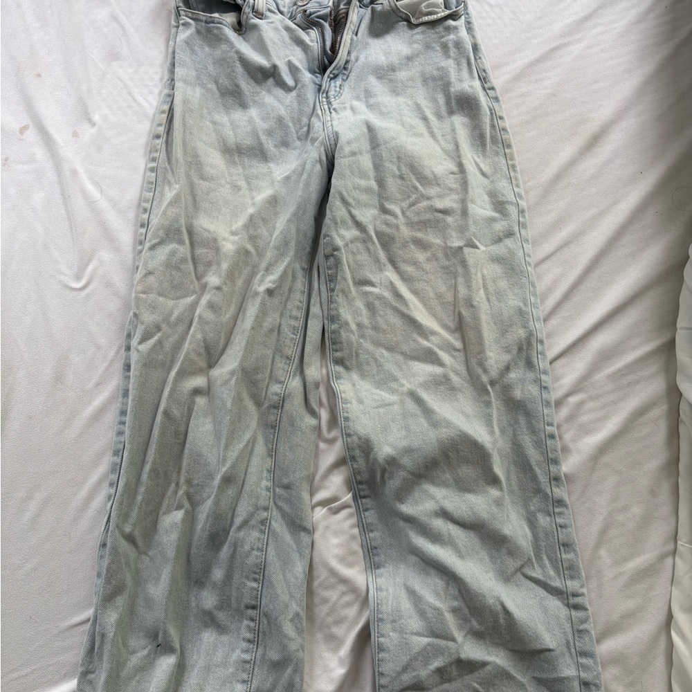 SO Gray Flare Wide Leg Jeans